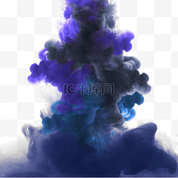 紫烟图片_浓厚的紫色抽象水墨渲染