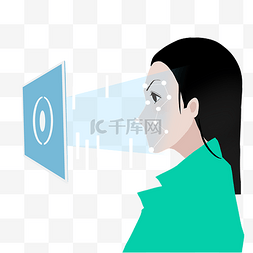 科技感扫描图片_人脸识别刷脸