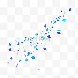 漂浮碎片素材图片_矢量装饰蓝色几何碎片