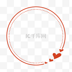中式边框回字型纹图片_情人节红色爱心边框