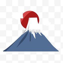 日本建筑富士山图片_日本富士山装饰插画