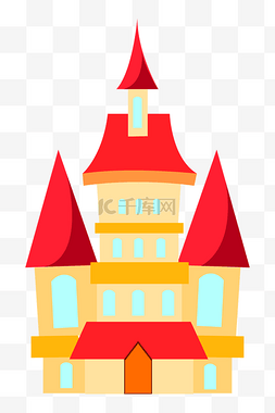 红色屋顶城堡