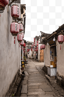 鹅卵石板路图片_皖南小镇宏村街道石板路