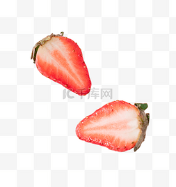 切半草莓图片_鲜甜草莓摆拍