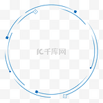 环状圆形圆圈蓝色科技圆框