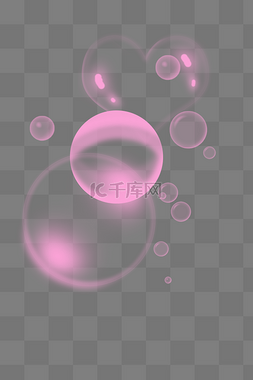 粉色漂浮泡泡