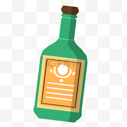绿色饮品图片_绿色洋酒瓶子