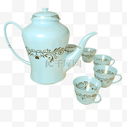 茶具C4D古董青色