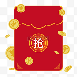 中式金融图片_抢红包云纹金边红包