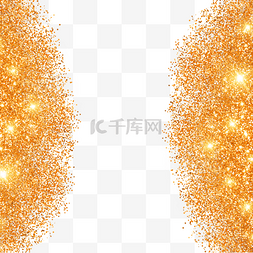 金色对称的颗粒感glitter元素