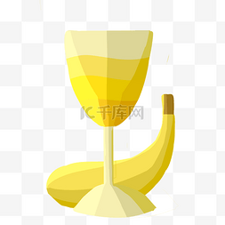 黄色可口香蕉汁
