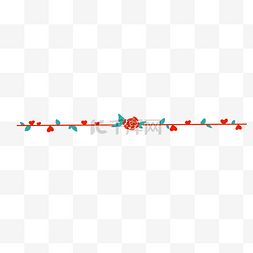 玫瑰花图片_情人节花朵分割线