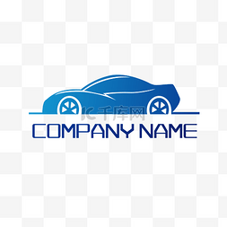 公司logo展示图片_蓝色汽车LOGO