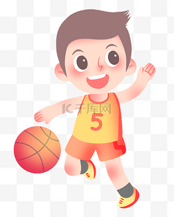 篮球炫酷图片_打篮球运动员插画