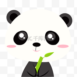 抱着竹子的可爱熊猫