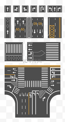 矢量交通标线汇总