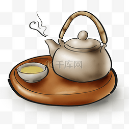 卡通的茶壶