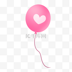 粉红色七夕爱心气球
