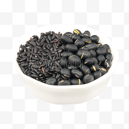 碗装黑豆和黑米