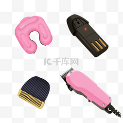 粉色头枕重色电池电子理发器理发