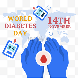 糖尿病world diabetes day检测图示