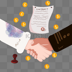 合约区块链着陆页设计,带插图企业vip免费下载卡通红色图案传统边框