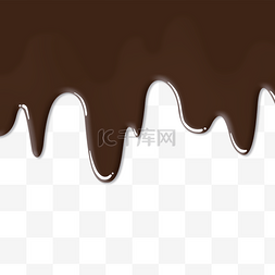 巧克力熔浆图片_棕色巧克力水滴状甜酱