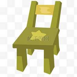 卡通绿色小椅子