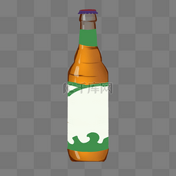 绿色饮品图片_香槟啤酒绿色酒瓶
