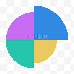 彩色圆环图表图片_商务矢量饼状分析
