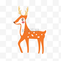 彩色的鹿图片_svg卡通帅气的彩色小鹿
