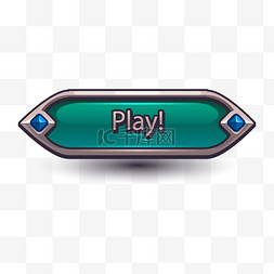 墨绿色游戏按钮标题框