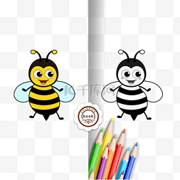 honeybee clipart black and white 开心小蜜