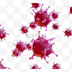 粉红色病毒图片_粉色病毒3d立体元素