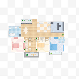 ps户型素材图片_矢量室内平面布置图户型图