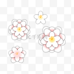 白色简约花朵装饰节日