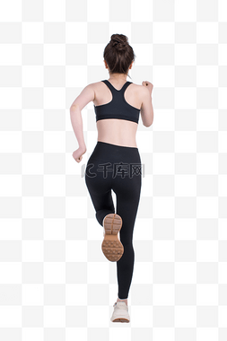 健身馆广告图片_美女体育锻炼跑步