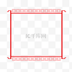 中国红简约图片_红色线条简约边框