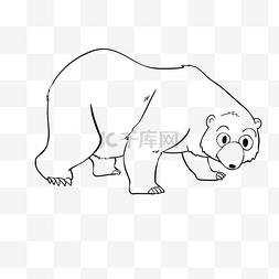 bear clipart black and white 卡通线稿行