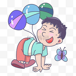 手绘儿童气球图片_开心的儿童节手绘