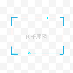 方型科技线条图片_长方蓝色形科技边框