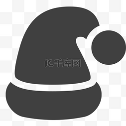 圣诞节手机图片_黑色的圣诞帽子