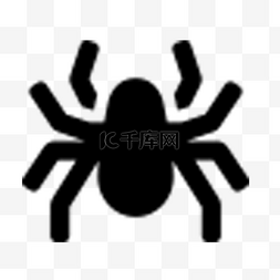 黑色的蜘蛛图标设计
