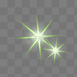 绿色星星光效图片_绿色星光光效