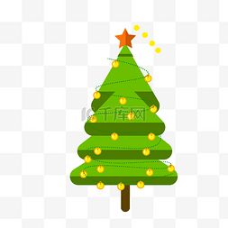 音符色带图片_绿色扁平化圣诞树