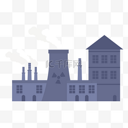 灰色工厂建筑元素