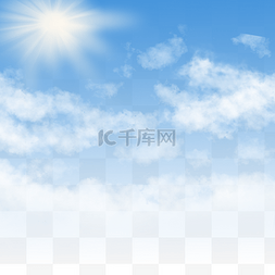 白云元素图片_蓝天白云清澈天空天空