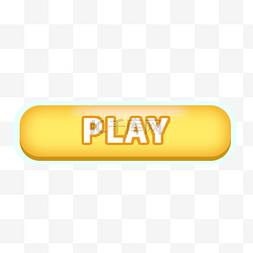 卡通游戏图标按钮图片_黄色的渐变的PLAY图标