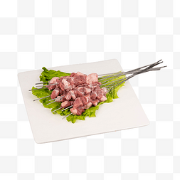 猪肉肉串烧烤生菜