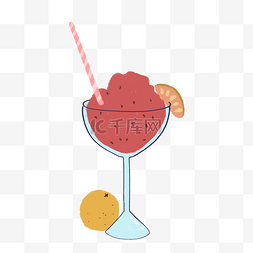 夏日草莓果汁冰淇淋